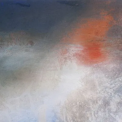 acrylic painting of river water and sediment