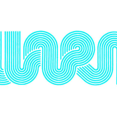 The word WARM written in teal-colored, stylized script