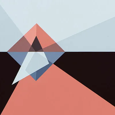 Multi-colored geometric abstract painting