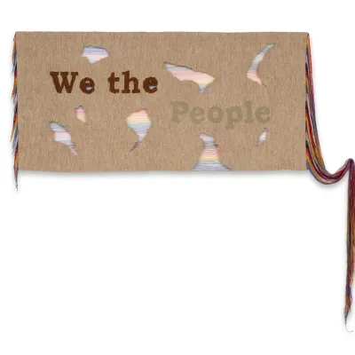 We the People; Fawzia Khan; Handwoven wool and cotton