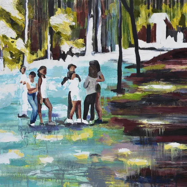 2015, oil on canvas, 40 x 48" Camp