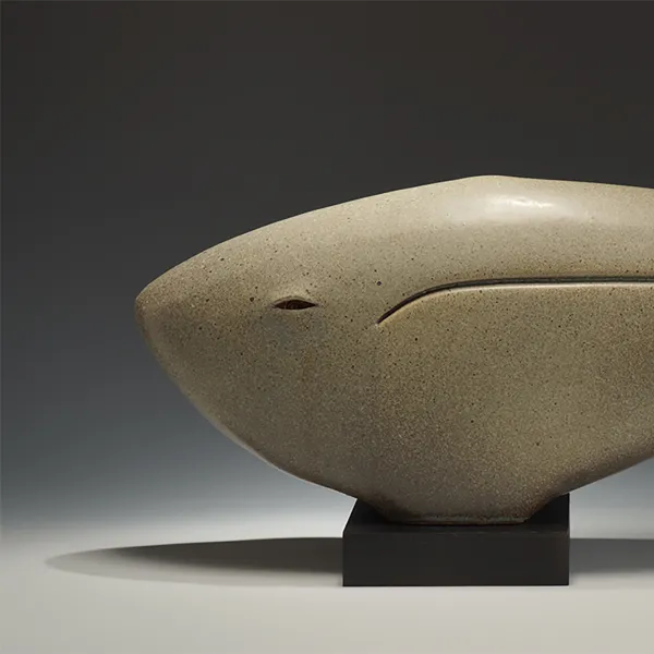 "Gray Whale," 2018, hand-built stoneware Dan & Lee Ross