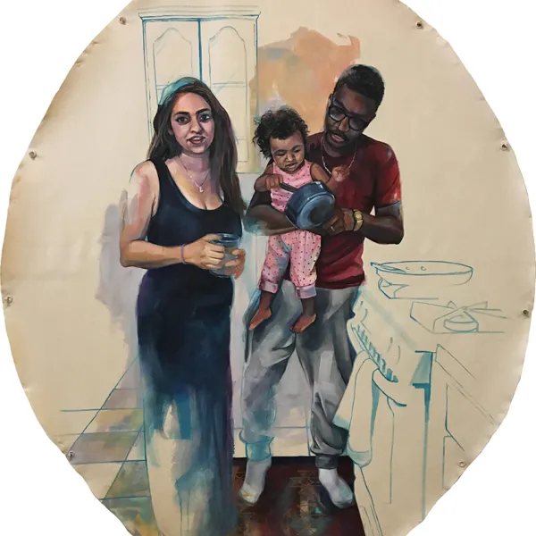 2017, oil, pastel and acrylic on canvas, 72 x 60”