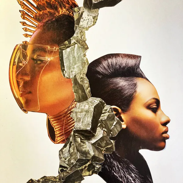 Kimberly Marie Ashby, PhD "Rock Steady," multi-media collage, 17” x 14”