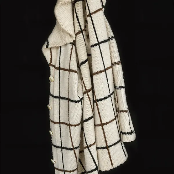 Renee's handmade windowpane sweater archival pigment print, 40 x 24", 2019