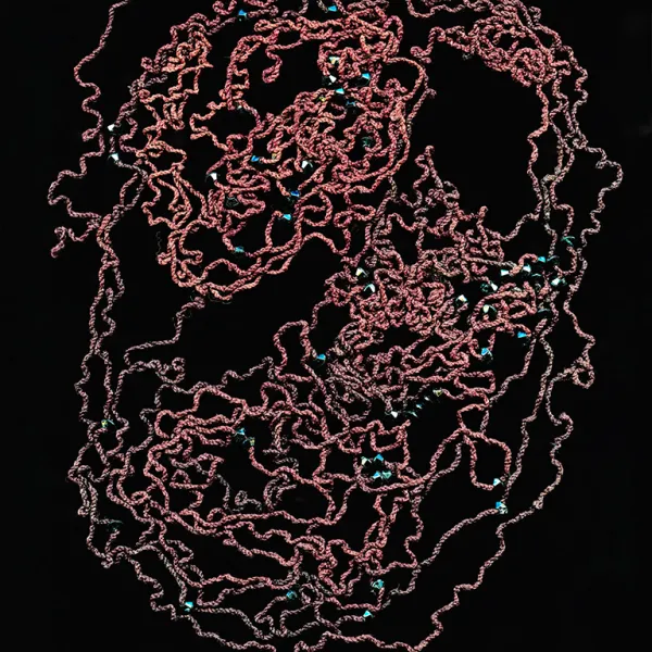 yarn, crystals archival pigment print, 10 x 8", 2016