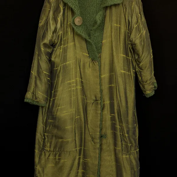Anna's handmade green coat archival pigment print, 50 x 31", 2017