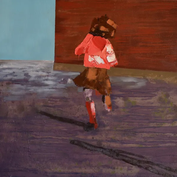 Caught (Study for Girl) 2016, oil on canvas, 24 x 30"