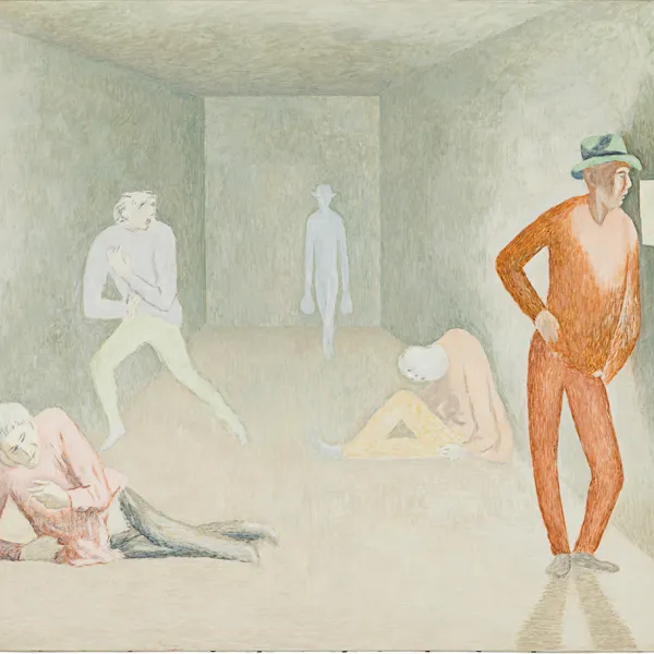 Patient Pondering 1995, oil on canvas, 24 x 31", Courtesy of the Estate of David Byrd