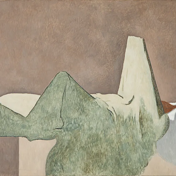 Under Covers n.d., oil on canvas, 28 x 32", Courtesy of the Estate of David Byrd