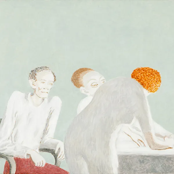 Nurse Signing Orders n.d., oil on canvas, 12 x 15", Courtesy of the Estate of David Byrd