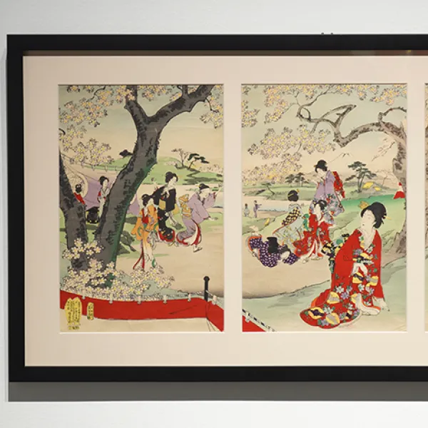YŌSHŪ Chikanobu, 楊洲周延, Japanese,1838–1912, From the series Customs of the Inner Palace of Chiyoda Castle, 1894 (Meiji 27), Polychrome woodblock print; ink and color on paper, Courtesy of St. Catherine University Archives & Special Collections
