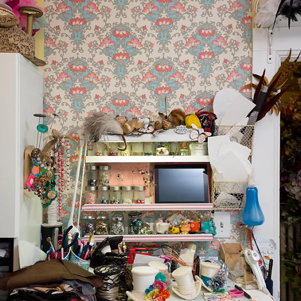 Chiki Bird Hat Studio 2015, inkjet print, 21 x 14"