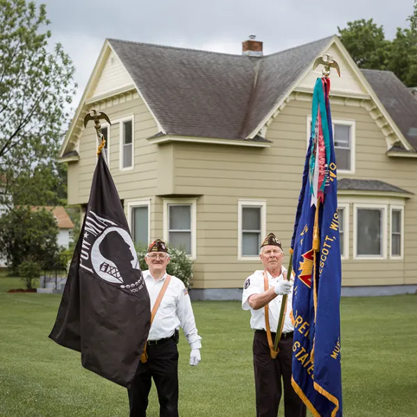Walt and Roger, Memorial Day 2015, inkjet print, 21 x 14"