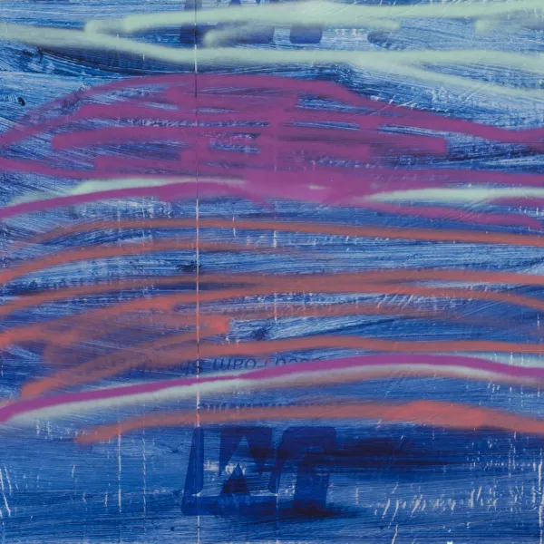Gregory Fitz Aurora Borealis, 2016, acrylic on foil faced polyisocyanurate foam, 42 x 48”