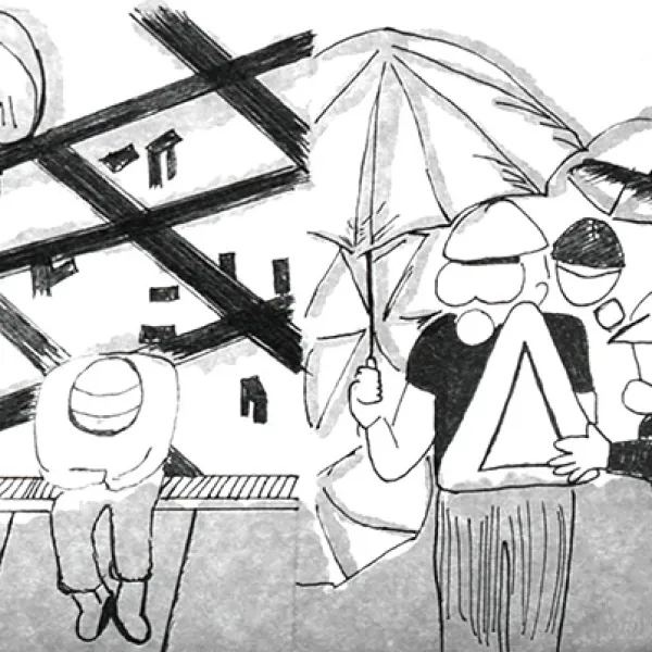 Emelin Ventura Gonzalez Hong Kong’s Umbrella, 2020 | pen on paper, 8.5x11” folded to 4.25x2.5”, NFS