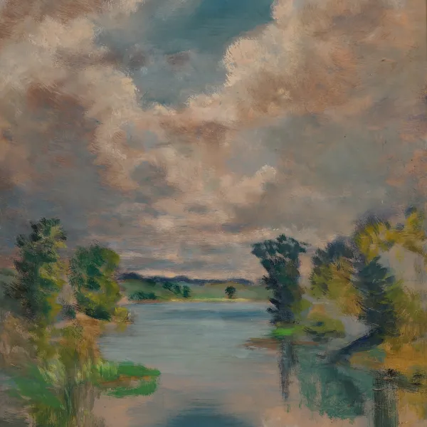 "Lake View Near Scandia No. 1," oil on board Clement Haupers