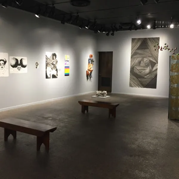 Overview of west gallery wide view of art gallery
