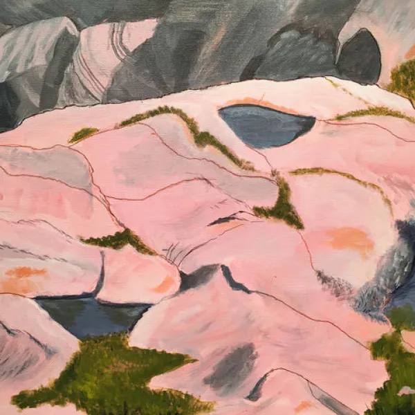 Kari Fosse View from the Atlantic Road, acrylic on canvas, 18 x 24"