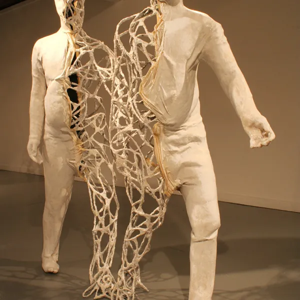 "Phantom," plaster, fiberglass, nylon, paper pulp, welded steel & paint, 6’ H x 6’ D x 6’ W