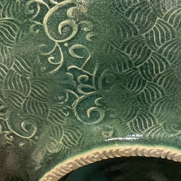Kimberlee Joy Roth "Braid-Curlicue" (detail), 2022, porcelain, 10"x2"