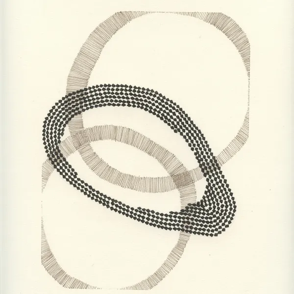 Nina Ghanbarzadeh "Drawing 230," pen, paper, 14"x11"