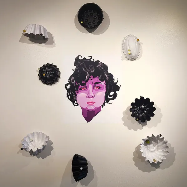 Autumn Nuss Oehlke "Innocent," mixed media, 40" x 30" x 8" | $515 Autumn Nuss Oehlke "Innocent," mixed media, 40" x 30" x 8" | $515