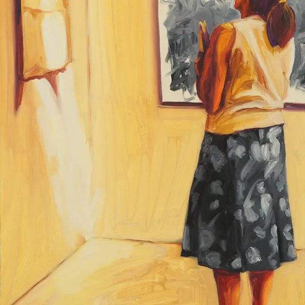 "Looking at Art: Krista Kelly Walsh WAI 2006," 2007, oil on rag board Patricia Olson