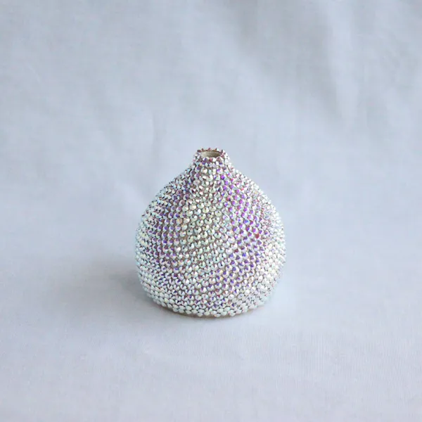 Opulent, 2019 | ceramic, Swarovski Crystals, 2.75 (l) x 2.75 (w) x 3 (h)", NFS