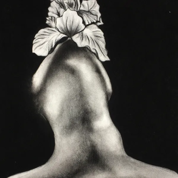 Heaven, 2014, charcoal on paper, 26 x 19.5"