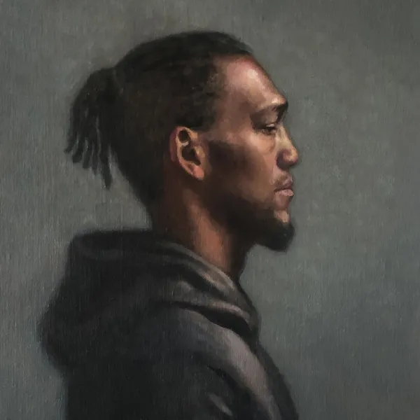 Daralyn Peifer "Booker," oil on canvas, 20” x 16”
