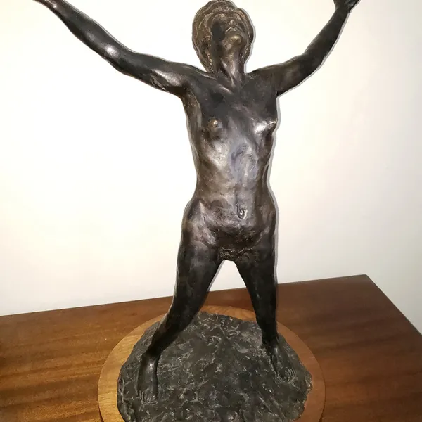 Suzanne Runte "Emerging Woman," bronze, 24" x 18" x 14.5"