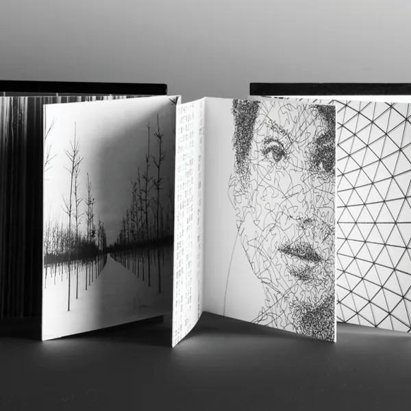 Life in Lines, 2017 | accordion book, 4.25”x4.25”, $60 Alex Sanchez