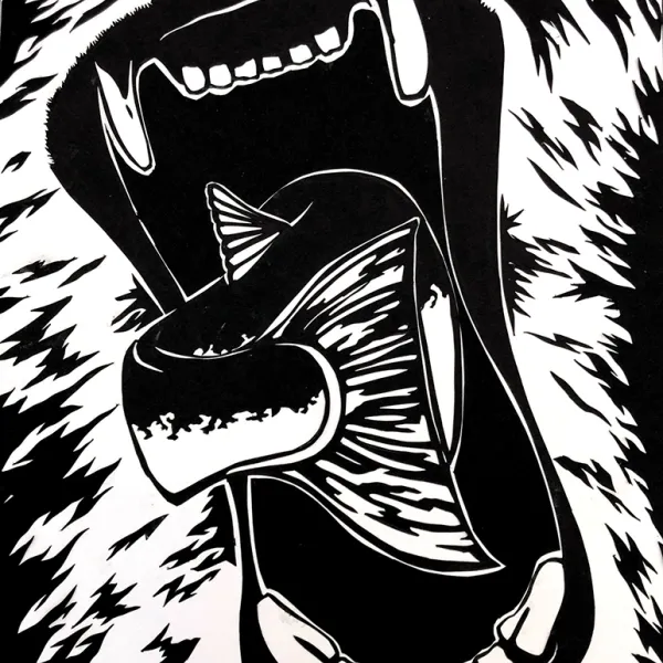 Alex Sanchez Lunch, 2018 | cut paper, 8.5x11”, SOLD