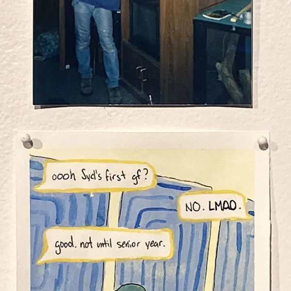 Sydney Ockenga "Hey Dad, it's Syd," (detail), photo, watercolor, gouache, 4" x 6’’ each | NFS Sydney Ockenga "Hey Dad, it's Syd," (detail), photo, watercolor, gouache, 4" x 6’’ each | NFS