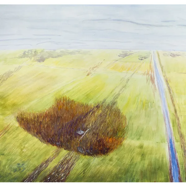 Sydney Ockenga "Oil Landscape," gouache, 11" x 15’’ | $200