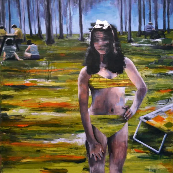 The Company Picnic 2016, oil on canvas, 48 x 48"