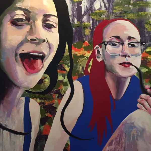 The Treachery of Girls 2017, oil on canvas, 40 x 30"