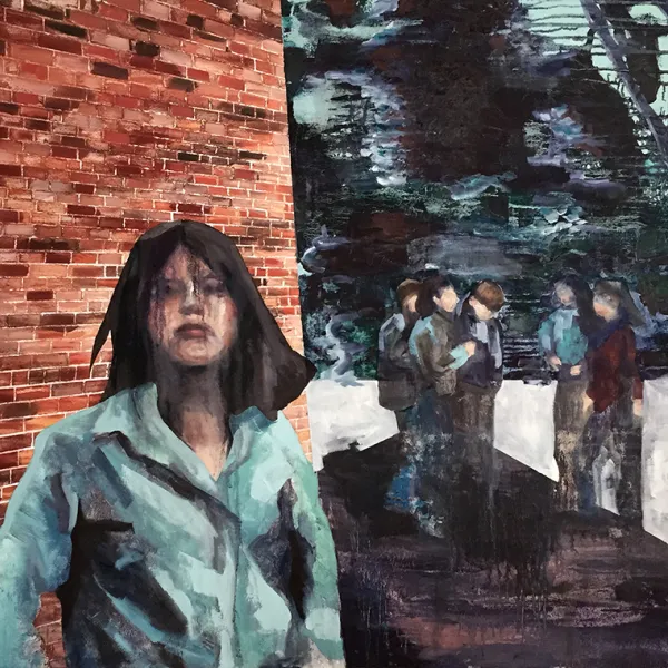 At Twelve 2016, oil on canvas, 40 x 40"