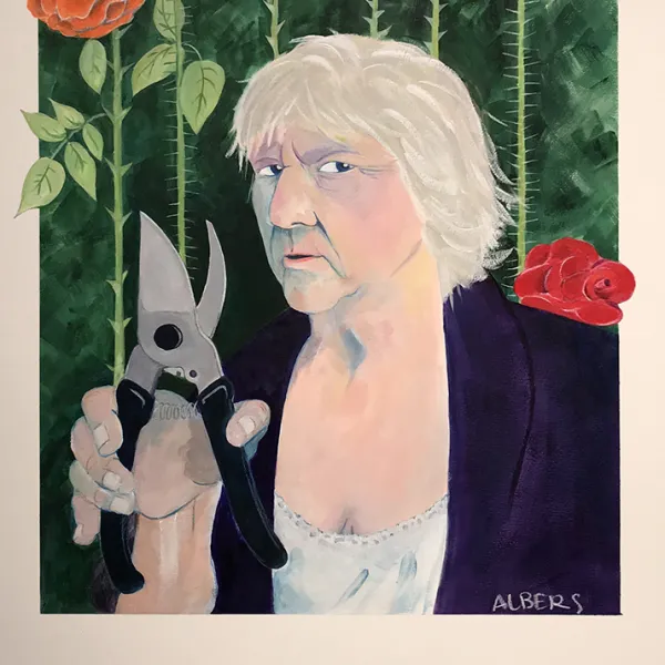 acrylic, watercolor crayon, pencil on 300 lb. W/N hot press