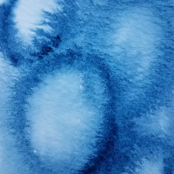 watercolor on watercolor paper, 10 x 13.5" Blue Circles (detail)