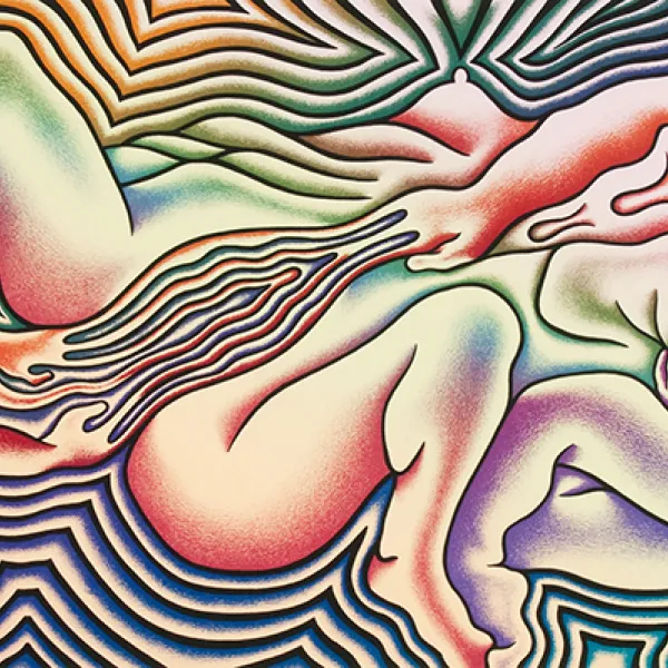 Birth Trinity Judy Chicago, 1985, silkscreen, 34 x 44", Courtesy: Through the Flower ©Judy Chicago