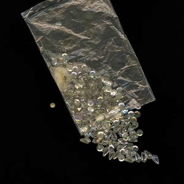 bag, crystals, sequins archival pigment inkjet print, 10 x 8”, 2016