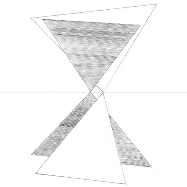 Compositional Drawing I Geometric Drawing black and white