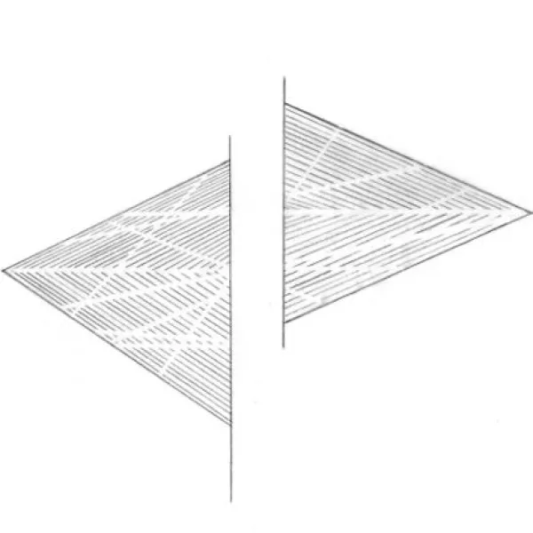 Compositional Drawing II Geometric Drawing black and white