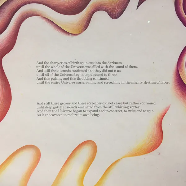 Judy Chicago, 1981-1983, lithograph, gold leaf and Prismacolor on handmade paper, 31.5 x 93.5", Courtesy: Through the Flower ©Judy Chicago