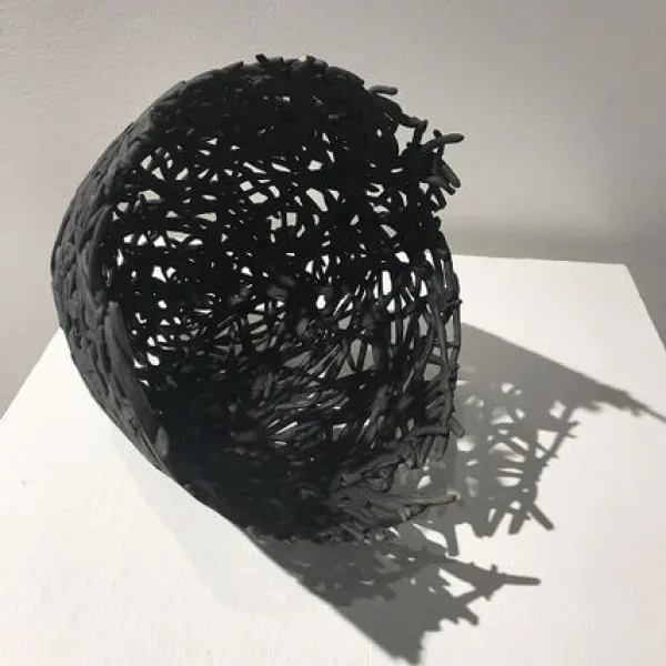 Dar Eckert Shell, Raku fired ceramic, 8 x 6 x 6", 2019