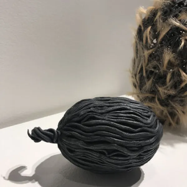 Seed, Raku fired ceramic, 4 x 4 x 6", 2019