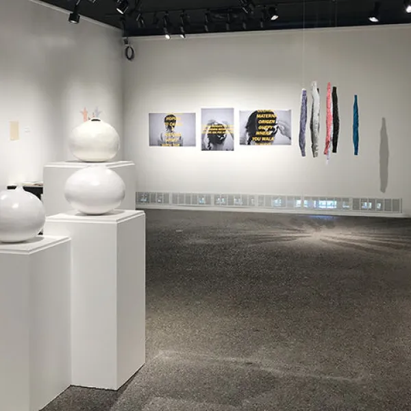 Wide shot of artwork in the East Gallery