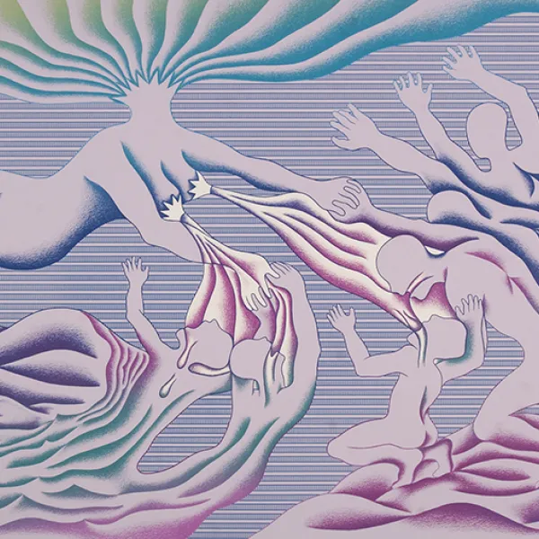 Guided By The Goddess 55/75 Judy Chicago, 1985, silkscreen, 34 x 44”, Courtesy: Through the Flower ©Judy Chicago